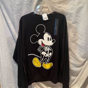 Black Mickey Mouse Skeleton Sweatshirt men’s large new